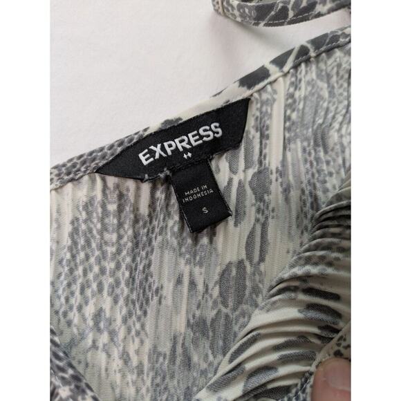 Express Camisole Womens Small Animal Print Adjustable Straps Ribbed Relaxed Fit - Picture 8 of 8